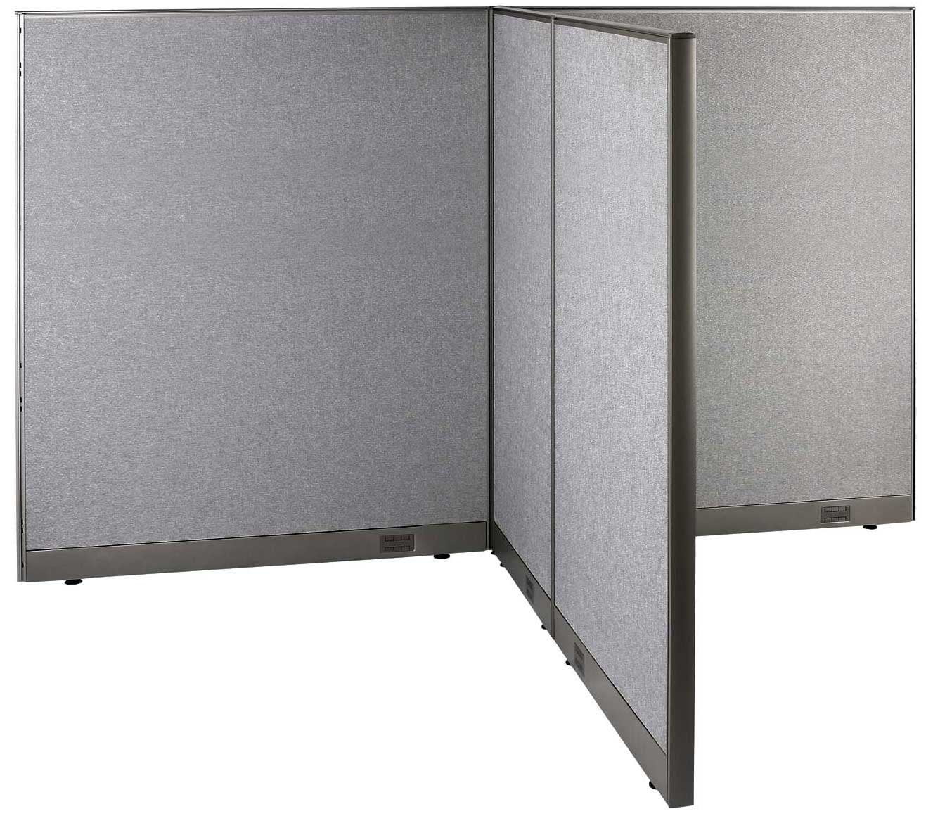 GOF T-shaped Freestanding Partition (66”D x 96”W x 72”H) Office Room ...
