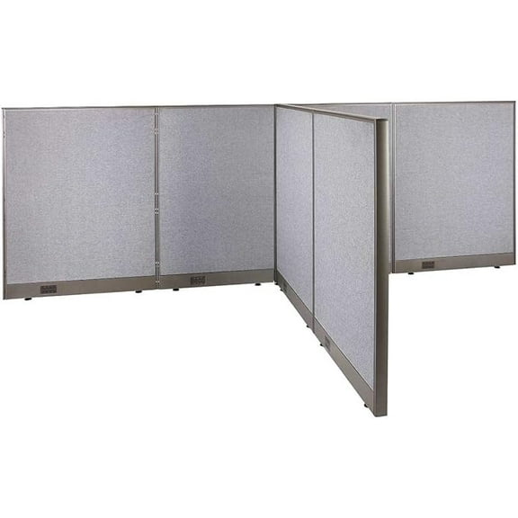 GOF T-shaped Freestanding Partition (72”D x 132”W x 48”H) Office Room Divider, Privacy Screen, Workstation Cubicle