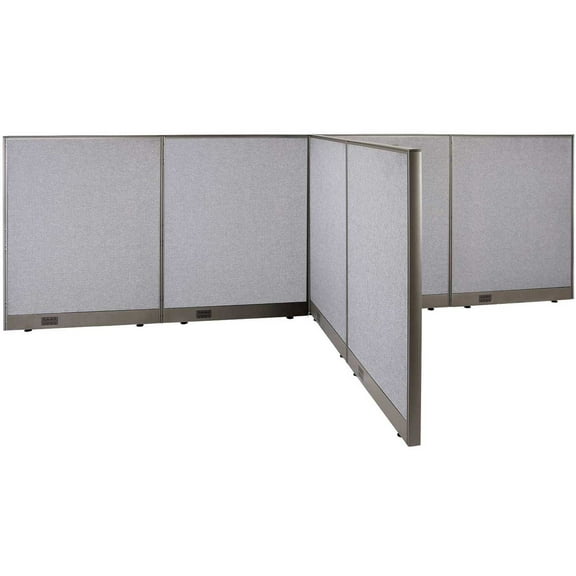GOF T-shaped Freestanding Partition (72”D x 144”W x 48”H) Office Room Divider, Privacy Screen, Workstation Cubicle