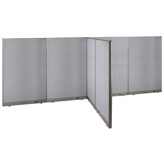 GOF T-shaped Freestanding Partition (72”D x 192”W x 72”H) Office Room Divider, Privacy Screen, Workstation Cubicle
