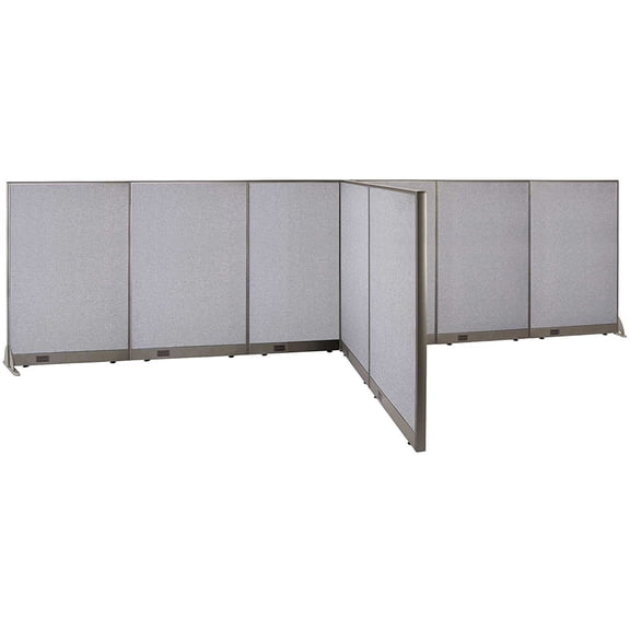 GOF T-shaped Freestanding Partition (72”D x 204”W x 60”H) Office Room Divider, Privacy Screen, Workstation Cubicle