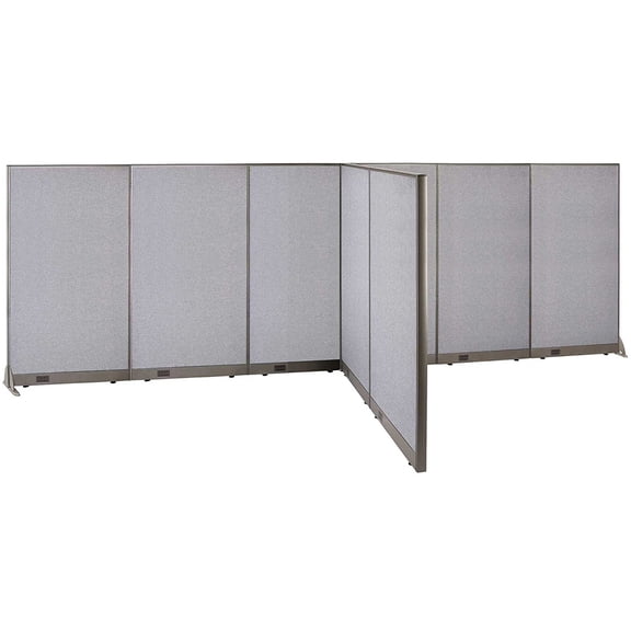 GOF T-shaped Freestanding Partition (72”D x 204”W x 72”H) Office Room Divider, Privacy Screen, Workstation Cubicle