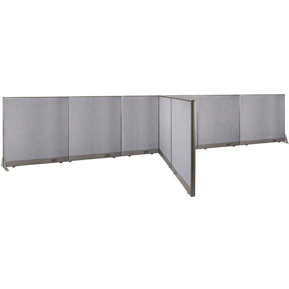 GOF T-shaped Freestanding Partition (72”D x 228”W x 48”H) Office Room Divider, Privacy Screen, Workstation Cubicle