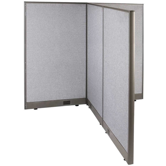 GOF T-shaped Freestanding Partition (72”D x 60”W x 60”H) Office Room Divider, Privacy Screen, Workstation Cubicle