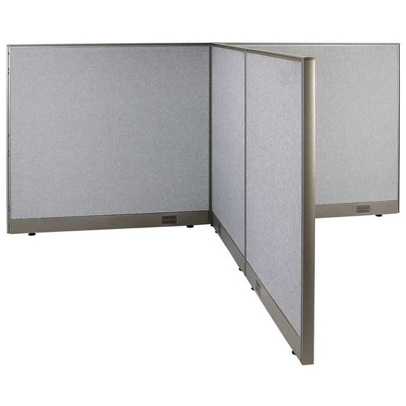 GOF T-shaped Freestanding Partition (72”D x 96”W x 48”H) Office Room Divider, Privacy Screen, Workstation Cubicle