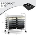 thumbnail image 1 of GOFLAME 12-Drawer Rolling Storage Cart, Multifunctional Art Craft Organizer Cart, Mobile Utility Storage Cart with Removable Drawers & Lockable Wheels, Craft Cart for Home Office S, 1 of 7