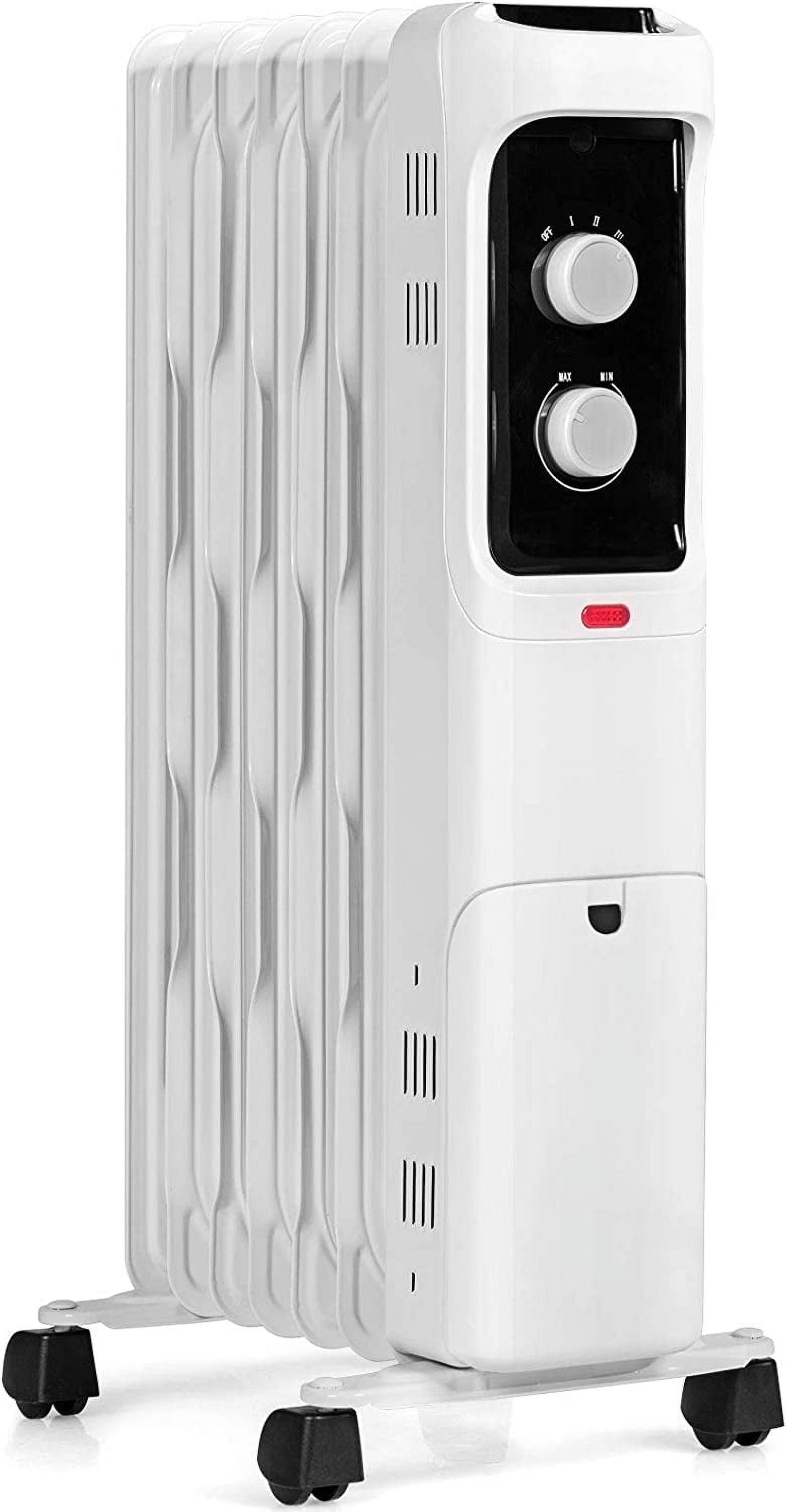 Century Oil Filled Radiator Heater GOFLAME 1500W Oil Filled Radiator Heater, Electric Space Heater with 3