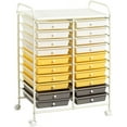 thumbnail image 1 of GOFLAME 20-Drawer Rolling Storage Cart, Multifunctional Art Craft Organizer Cart, Mobile Utility Storage Cart with Removable Drawers & Lockable Wheels, Craft Cart for Home Office School, Yellow, 1 of 9