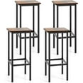 thumbnail image 1 of GOFLAME 26" Square Bar Stools Set of 4, Counter Height Stools with Metal Frame, Ergonomic Footrests, Industrial Backless Kitchen Bar Chairs for Dining Room, Living Room, Kitchen Island, Rustic Brown, 1 of 16