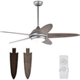 thumbnail image 1 of GOFLAME 52” Ceiling Fan with Lights, Modern Reversible Ceiling Fan with 3 Wind Speeds, Remote Control, 1/2/4/8H Timer, Dimmable Light, 5 Blades, Indoor Ceiling Fan for Living Room, Bedroom, Silver, 1 of 18