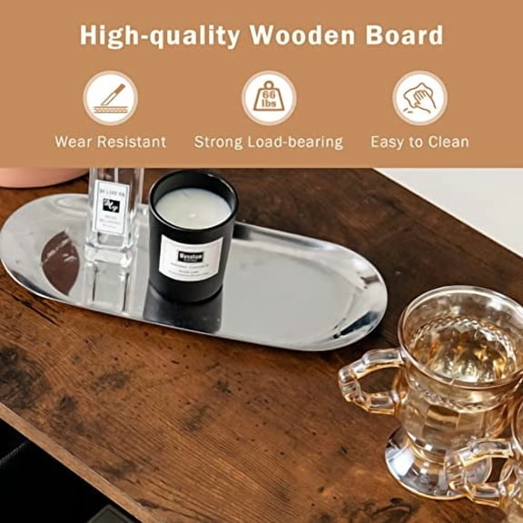 GOFLAME Dresser with 5 Drawers, Chest of Drawers with Adjustable Foot Pads, Foldable Drawers, Steel Frame & Wooden Top, Fabric Drawers Dresser, Storage Tower Unit for Bedroom, Entryway, Closet