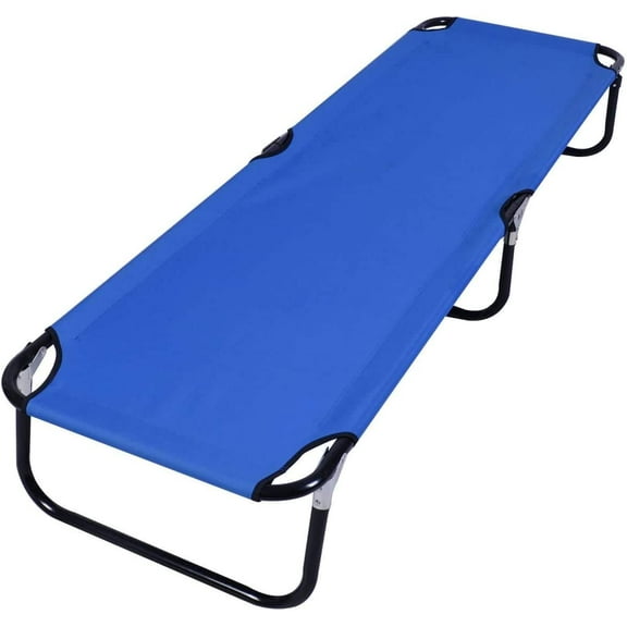 GOFLAME Folding Camping Cot, Portable Collapsible Sleeping Bed, Weight Capacity to 300 lbs, Camping Bed Cots for Indoor and Outdoor Use
