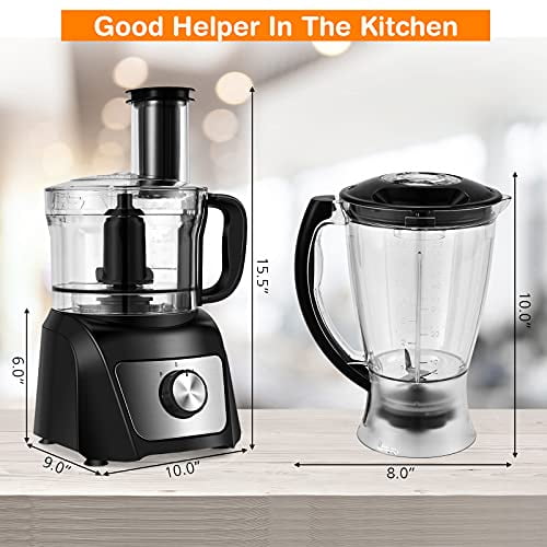 GOFLAME Food Processor Blender, Vegetable Chopper for Slicing Shredding Mincing & Juicing, 3