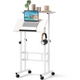 thumbnail image 2 of Rolling Laptop Desk With Adjustable Height & Tilt - Mobile Standing Desk For Office & Home 2 of 3