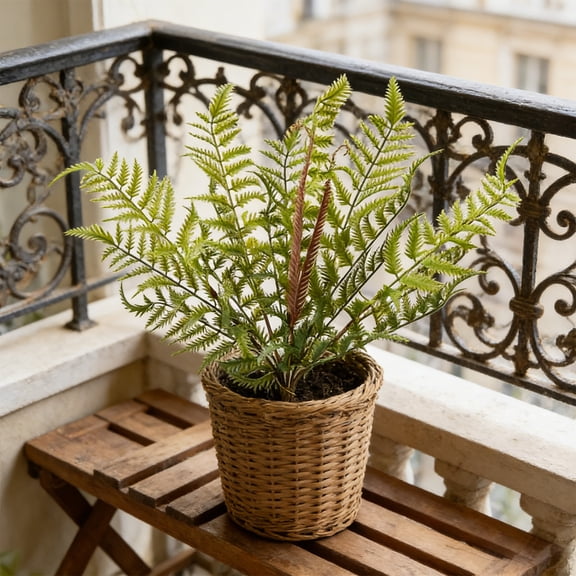 GOFLIC Artificial Greenery Stalks for Indoor Outdoor Wall Decor, Realistic Plastic Foliage with No Watering, Home Office Store Display in Multiple Sizes