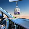 thumbnail image 1 of GOFLIC Diamond Shaped Car Perfume Bottle Pendant – Hanging Rearview Mirror Air Freshener – Empty Refillable Scent Diffuser for Car, Home, Wardrobe, Closet Odor Control, 1 of 7