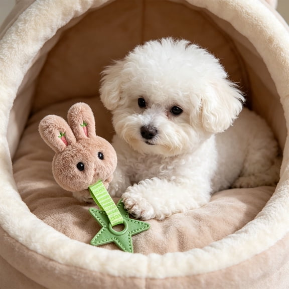 GOFLIC Flamingo Dog Toy with Squeaker, Durable Plush Pet Toy for Small Medium Dogs Cats, Soft Stuffed Animal for Teething Chewing Boredom Relief Interactive