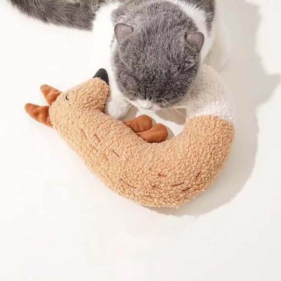 GOFLIC Plush Voice Interactive Pet Toy, Squeaky Stuffing-Free Chew Toy, Lightweight Portable Play Accessory, Relieve Boredom for Dogs, Cats and Small Pets