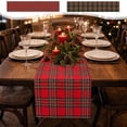thumbnail image 1 of GOFLIC Red Green Tartan Plaid Christmas Table Runner, Farmhouse Checkered Holiday Tablecloth for Dining Table, Coffee Table, Restaurant Xmas & Thanksgiving Party Decor, 1 of 7