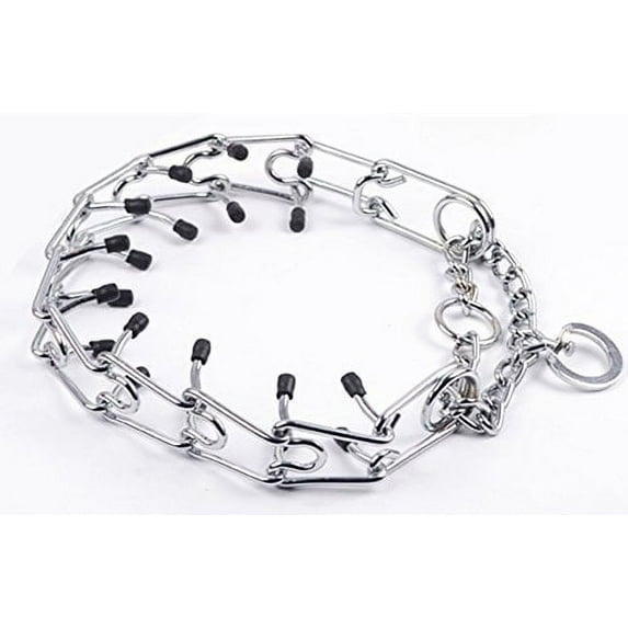 GOG Prong Steel Dog Collar, Chrome Plated, Adjustable