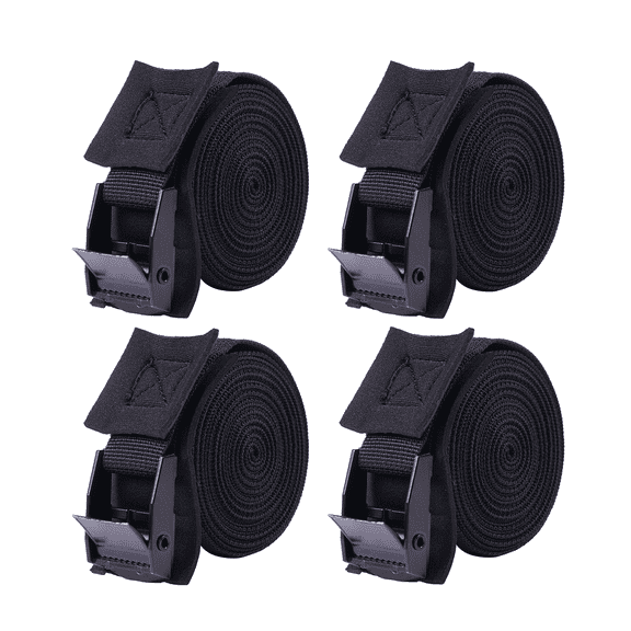 GOGHOST 10 ft x 1 in Cam Straps Tie Down,250lbs,Neoprene Pad,4 Pack,Black