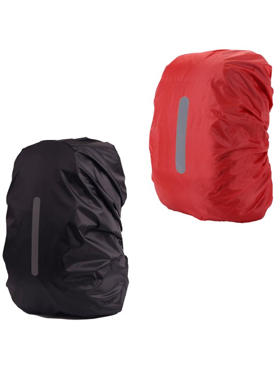 2 Pack Waterproof Rain Cover for Backpack, Backpack Rain Cover with Reflective Strip，Rucksack Rain Cover for Bicycling/Hiking