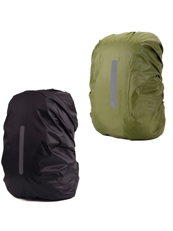 2 Pack Waterproof Rain Cover for Backpack, Backpack Rain Cover with Reflective Strip,Rucksack Rain Cover for Bicycling/Hiking
