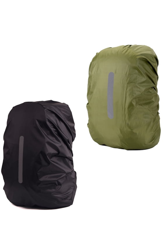 2 Pack Waterproof Rain Cover for Backpack, Backpack Rain Cover with Reflective Strip,Rucksack Rain Cover for Bicycling/Hiking