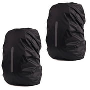 GOGHOST 2 Pack Waterproof Rain Cover for Backpack, Backpack Rain Cover with Reflective Strip，Rucksack Rain Cover for Bicycling/Hiking