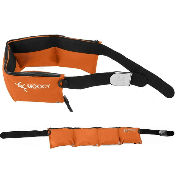 GOGHOST 4 Pocket Zippered Scuba Weight Belt-Diving Weight Belt with Release Buckle-fit for Waist 30" to 50"-Orange