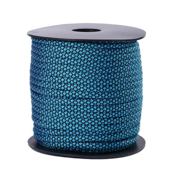 GOGHOST 550lbs Paracord Reel 160 Foot 4mm 7 Inner Strands,100% Nylon Mil-Spec Type III Paracord,Two Color Mixed,Blue Black