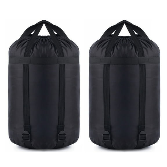 GOGHOST Compression Stuff Sack for Sleeping Bag Accessories,210T Tear Resistant Polyester,Black,20L 2 Pack