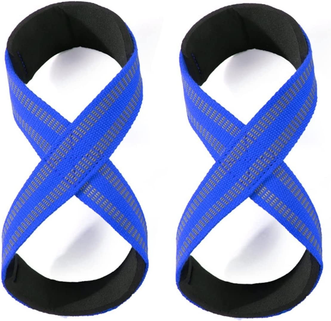 GOGHOST Figure 8 Straps for DeadliftWeight Lifting Straps，Shrugs, and Weightlifting，Strongman