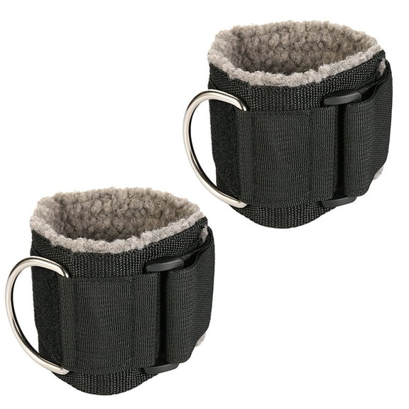GOGHOST Gym Ankle Straps for Cable Machines Attachment, Adjustable Ankle Cuffs for Cable Machine, fluff Padded Cable Ankle Strap for Kickbacks and Glute Workouts, Leg Straps for Working Out-2Pcs