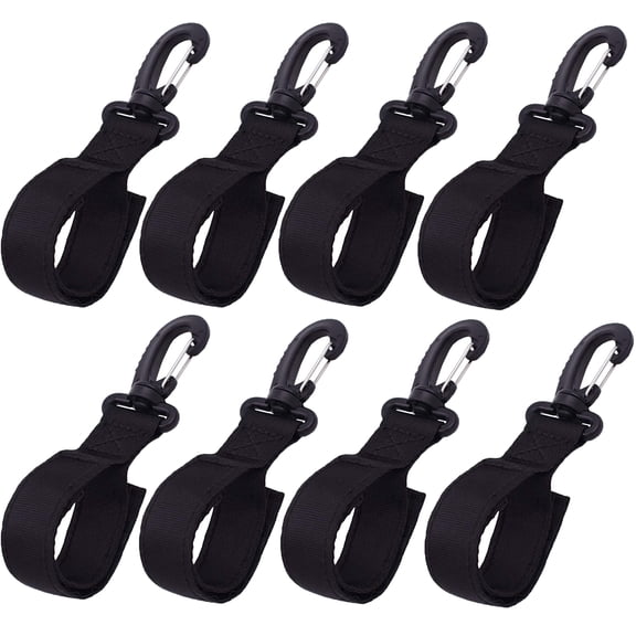 GOGHOST Kayak Paddle Holder Watercraft Paddle & Oar Accessories, Black, (8 Pack)