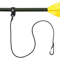 GOGHOST Kayak Paddle Leash,Lightweight Nylon Coiled Kayak Rod Leashes for Fishing Boating-Black 1Pc