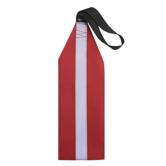 GOGHOST Kayak Tow Flag Oxford Fabric Red Safety Flag,Red with Reflective Strips
