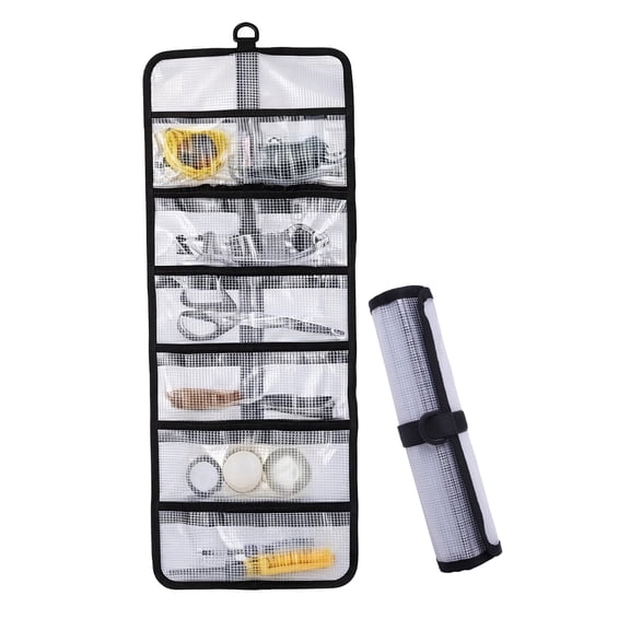GOGHOST Large Tool Roll Bag, 6-Pocket Expanded Organizer for Longer Tools & Gear | 35.4"x12.2" with 13.5" Pockets, Waterproof PVC,1pack
