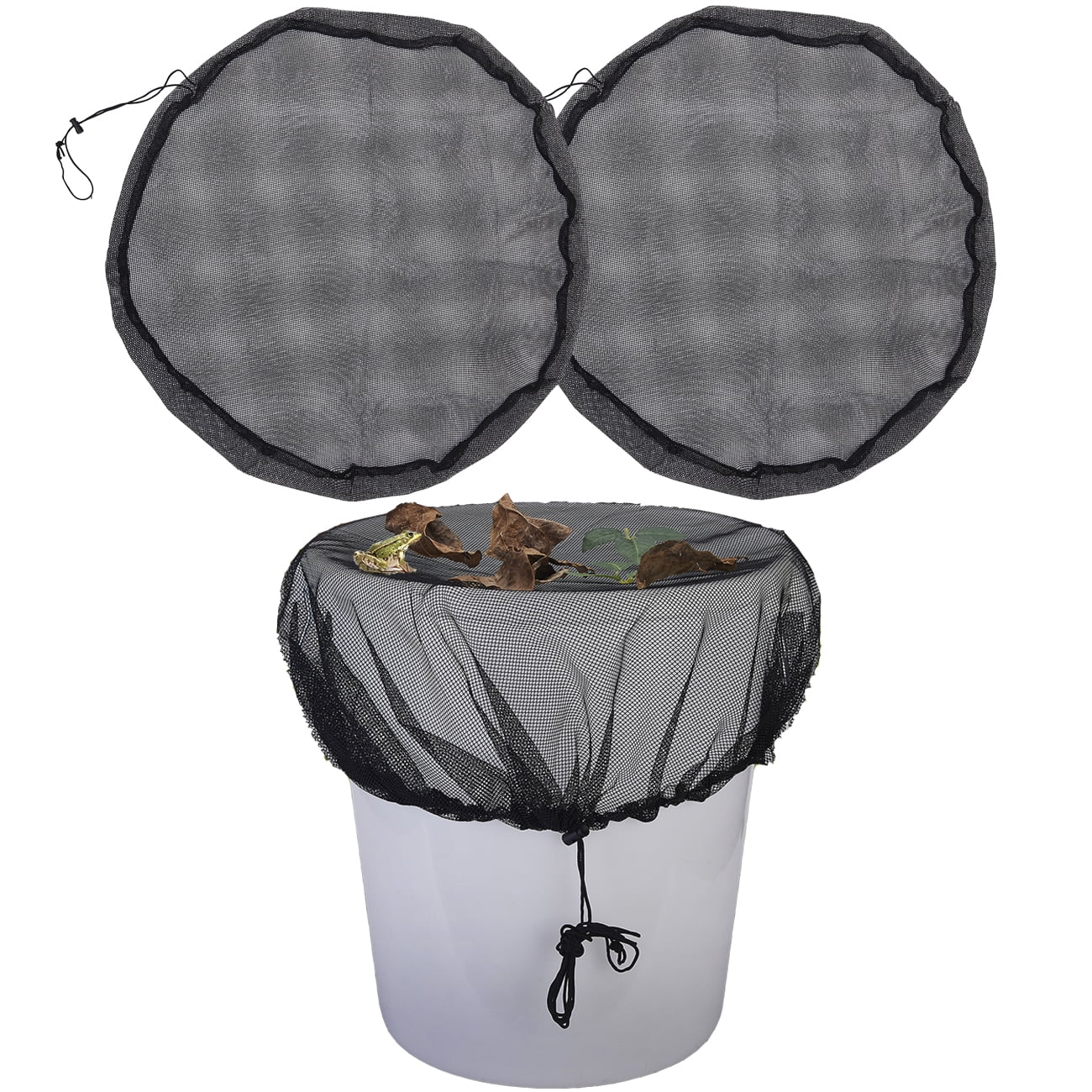 GOGHOST Rain Barrel Covers,Rain Barrel Screen with Drawstring Keep