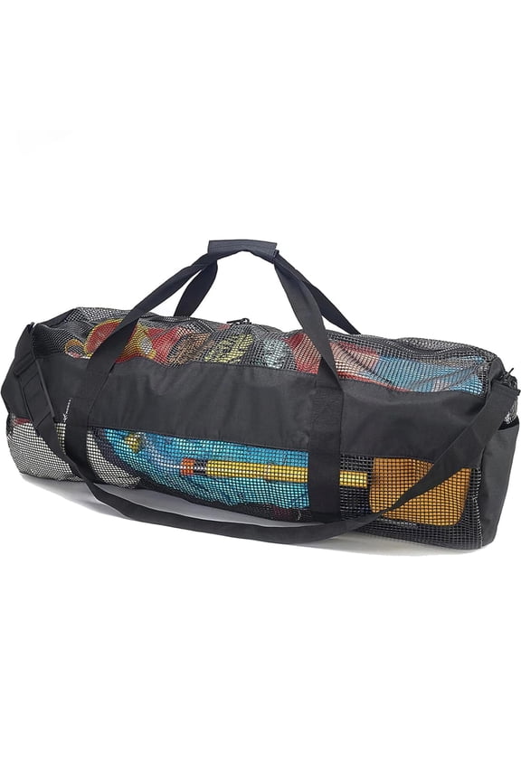 Mesh Dive Bag for Scuba or Snorkeling-Extra Large Beach Bags and Mesh Travel Duffle Dry Bag with Zipper and PocketsOversized Beach Duffle Bag Ideal for Your Pool Trip