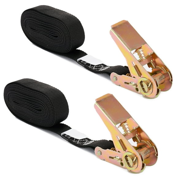 GOGHOST Ratchet Tie Down Strap,12' x 1",780lb, 2-Pack,Black