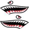 thumbnail image 1 of GOGHOST Teeth Mouth Kayak Stickers,Warhawk Shark Tiger Vinyl Kayak Decals,4Pcs,Shark-E, 1 of 6