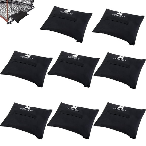 GOGHOST Sports Net Sandbags,Weights for Portable Soccer Goal,600D Fabric,Black,8 Pack