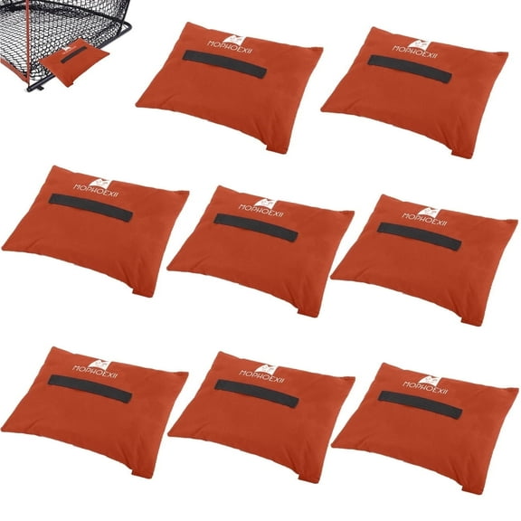 GOGHOST Photography Sandbags for Video Stand, Heavy Duty Weight Bags for Video Stand, Camping Chair, 8 Pack (Orange)