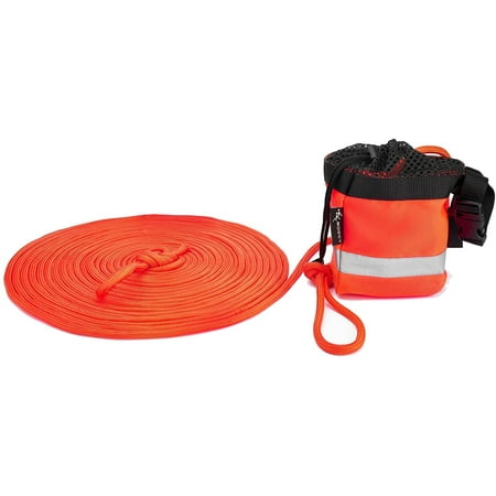GOGHOST Water Rescue Throw Rope Bag with 50/100 feet of 5/16" Floating Life Line and Integrated Whistle Clip for Kayaking, Boating and Rafting, High Visibility Safety Boating Equipment