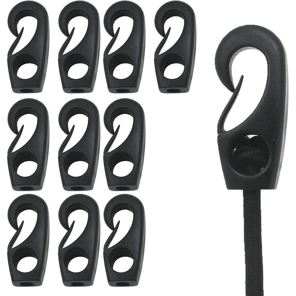 GOGHOST kayak Cord Hook Nylon Bungee Hook for Shock Cords 3/16, 15/64,1/4, 9/32 Bungee Shock Cords Rope