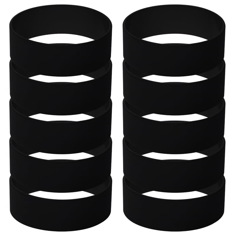 GOGO 100 pcs Bracelets en gelée Jelly Bracelets assortis en caoutchouc | Bracelet Fin Lumineux 20,3 cm bracelet gummy noir assortis Idéal pour la Jeunesse