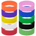 thumbnail image 1 of GOGO 10 Pcs Wide Silicone Wristbands, Mixed Colors Rubber Bracelets, 1 of 7