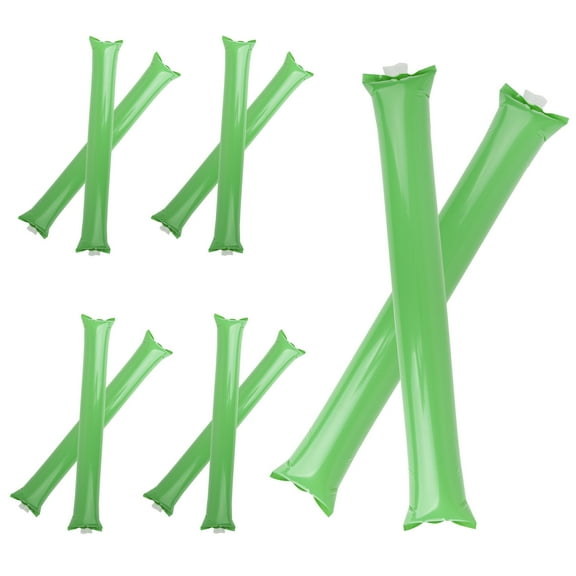 GOGO 100 Pcs Thunder Sticks Inflatable Bam Bam Spirit Stick, Green Cheerleading Noisemakers