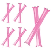 GOGO 100 Pcs Thunder Sticks Inflatable Bam Bam Spirit Stick, Pink Cheerleading Noisemakers